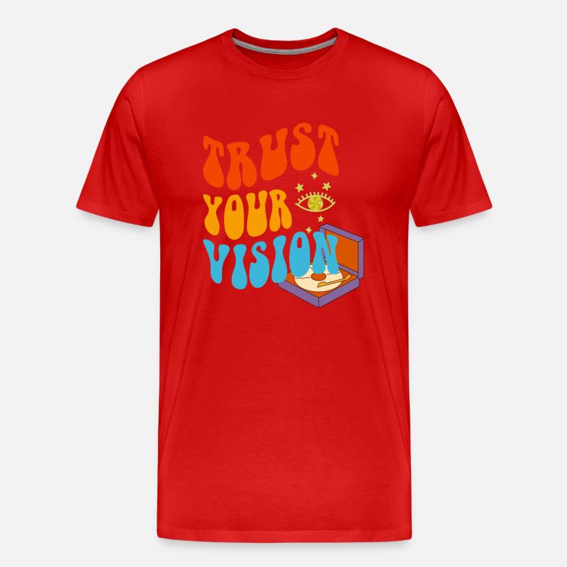 Trust Your Vision Turntable - Männer Premium Bio T-Shirt - Rot