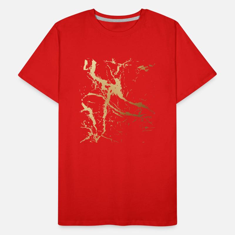 pattern,abstract,stripes,urban,gold Men's Premium Organic T-Shirt