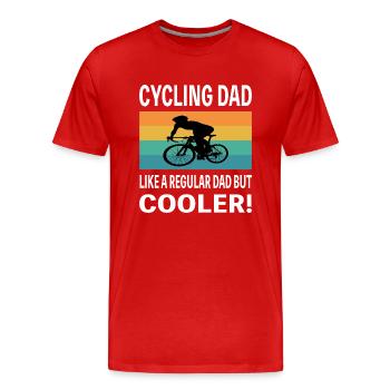 Fahrrad Spruch Cycling dad Geschenk Retro - Männer Premium Bio T-Shirt - Rot - Vorne - Damien (186cm)