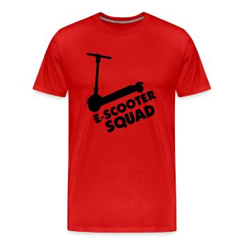 E-Scooter Roller Scooter - T-shirt bio Premium Homme - rouge - Devant - Damien (186cm)