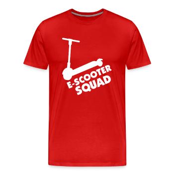 E-Scooter Roller Scooter - T-shirt bio Premium Homme - rouge - Devant - Damien (186cm)