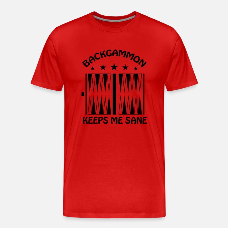 boardgame chess backgammon game night - Männer Premium Bio T-Shirt - Rot