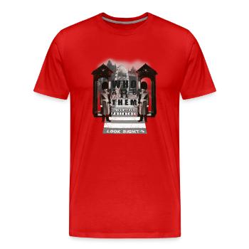 Zebrastreifen London - Männer Premium Bio T-Shirt - Rot - Vorne - Damien (186cm)