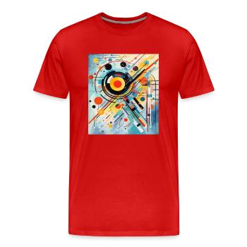 STREET ART ABSTRACTION - Men's Premium Organic T-Shirt - red - Front - Damien (186cm)