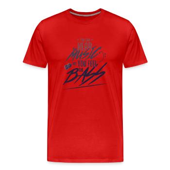 Musicien phrase unique de guitare basse - T-shirt bio Premium Homme - rouge - Devant - Damien (186cm)