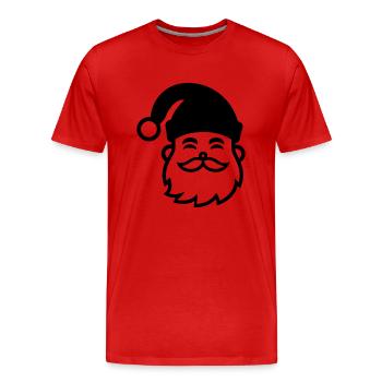 Kleiner Weihnachtsmann - Männer Premium Bio T-Shirt - Rot - Vorne - Damien (186cm)