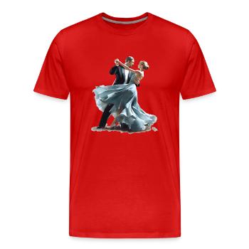 La valse viennoise est une danse élégante - T-shirt bio Premium Homme - rouge - Devant - Damien (186cm)