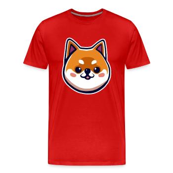 Shina Inu Chibi - Männer Premium Bio T-Shirt - Rot - Vorne - Damien (186cm)