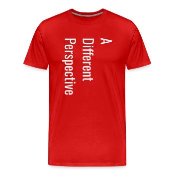A Different Perspective - Men's Premium Organic T-Shirt - red - Front - Damien (186cm)
