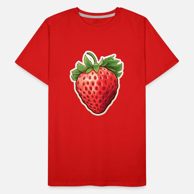 Fraise Fruit Unique T-shirt bio Premium Homme