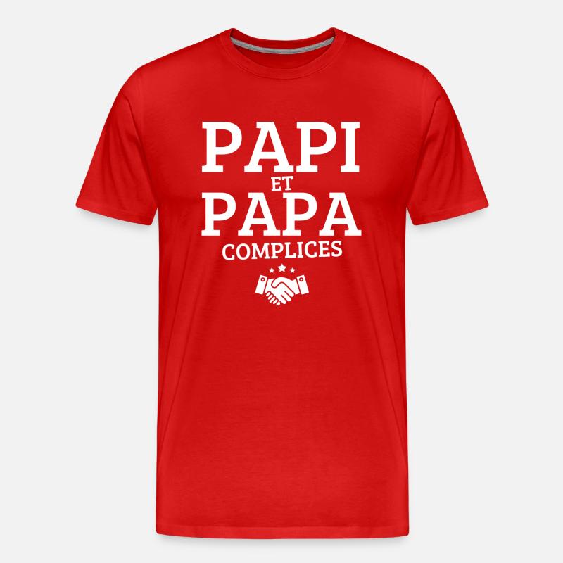 PAPI UND PAPA MITSCHULDIG - Männer Premium Bio T-Shirt - Rot