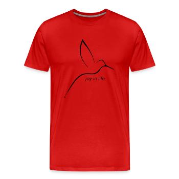 Freude am Leben / joie de vivre Bo-Grafik - T-shirt bio Premium Homme - rouge - Devant - Damien (186cm)