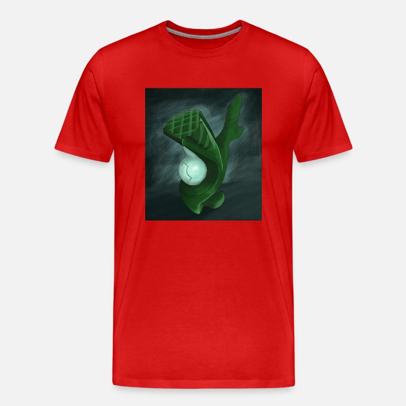 Abstrakte Skulptur - Männer Premium Bio T-Shirt - Rot