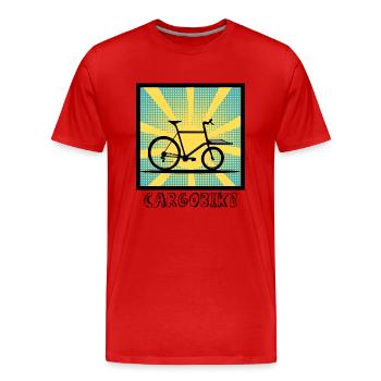 Popartstyle Cargo Bike, Cargo Bike - Men's Premium Organic T-Shirt - red - Front - Damien (186cm)