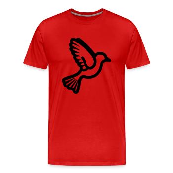 Colombe - T-shirt bio Premium Homme - rouge - Devant - Damien (186cm)