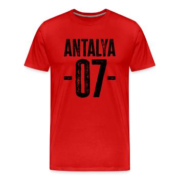 Antalya 07 – Proud of the Turkish Riviera - Men's Premium Organic T-Shirt - red - Front - Damien (186cm)