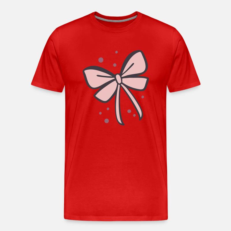 Schleife Geschenkschleife - Männer Premium Bio T-Shirt - Rot