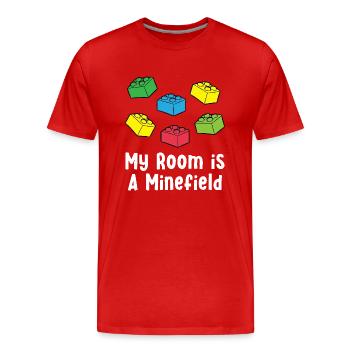 Brick Builder Brick Building Master Builder - Men's Premium Organic T-Shirt - red - Front - Damien (186cm)