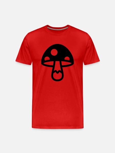 Mushroom - Men's Premium Organic T-Shirt - red