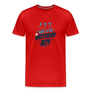 Birthday Boy – Birthday parties and as a gift - Men's Premium Organic T-Shirt - red - Front - Damien (186cm)
