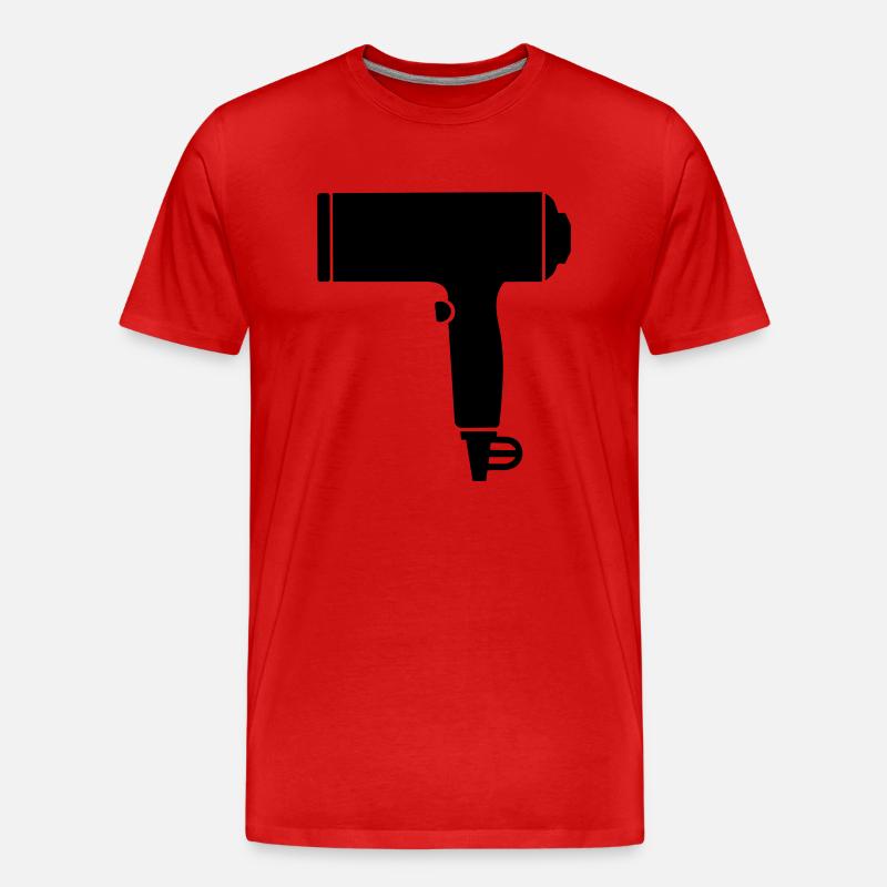 Föhn - Männer Premium Bio T-Shirt - Rot