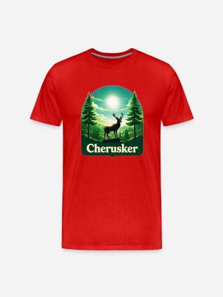 Cherusci – Pride of the Woods - Men's Premium Organic T-Shirt - red