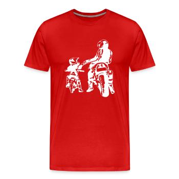 Crâne de hors-la-loi Gangs d’autoroutes Mort de motard - T-shirt bio Premium Homme - rouge - Devant - Damien (186cm)