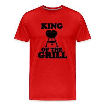 BBQ - T-shirt bio Premium Homme - rouge - Devant - Damien (186cm)