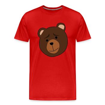 teddy bear - Men's Premium Organic T-Shirt - red - Front - Damien (186cm)