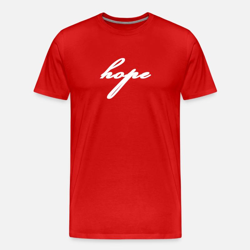 hope - Männer Premium Bio T-Shirt - Rot