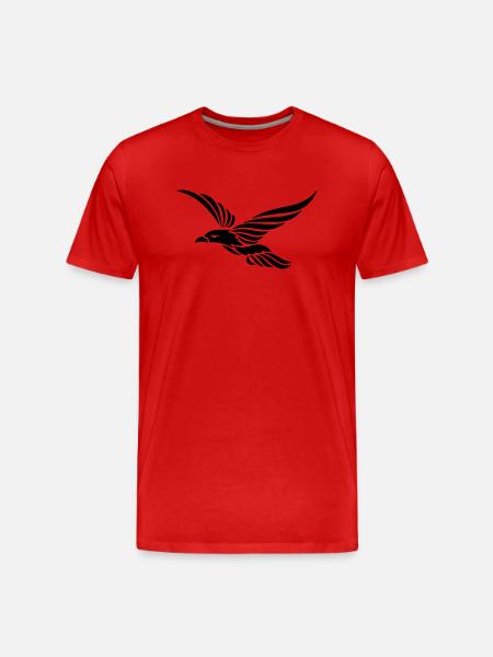 Tribal Raven 1c - Men's Premium Organic T-Shirt - red