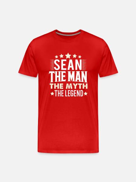Sean - Männer Premium Bio T-Shirt - Rot