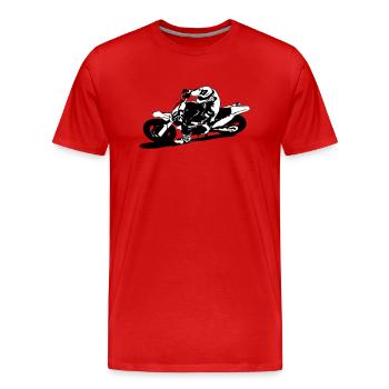 Supermoto - Männer Premium Bio T-Shirt - Rot - Vorne - Damien (186cm)
