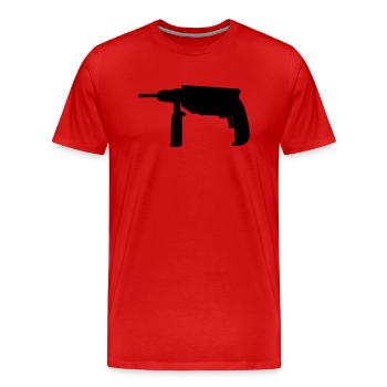 Foreur - T-shirt bio Premium Homme - rouge - Devant - Damien (186cm)