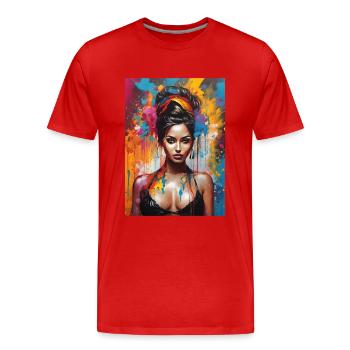 Die Schönheit des Südens - Männer Premium Bio T-Shirt - Rot - Vorne - Damien (186cm)