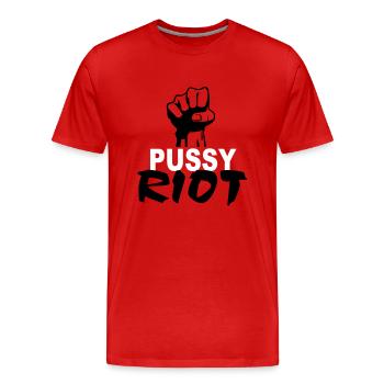 Pussy Riot - Männer Premium Bio T-Shirt - Rot - Vorne - Damien (186cm)