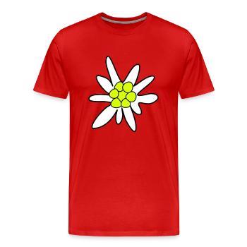 Edelweiss, ghosteweed - Men's Premium Organic T-Shirt - red - Front - Damien (186cm)