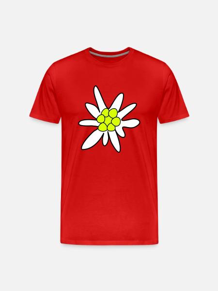 Edelweiss, ghosteweed - Men's Premium Organic T-Shirt - red