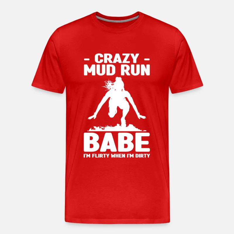 Mud Run Team - Männer Premium Bio T-Shirt - Rot