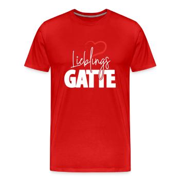 Lieblingsgatte - Männer Premium Bio T-Shirt - Rot - Vorne - Damien (186cm)