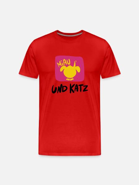 Pärchen Katze - Männer Premium Bio T-Shirt - Rot