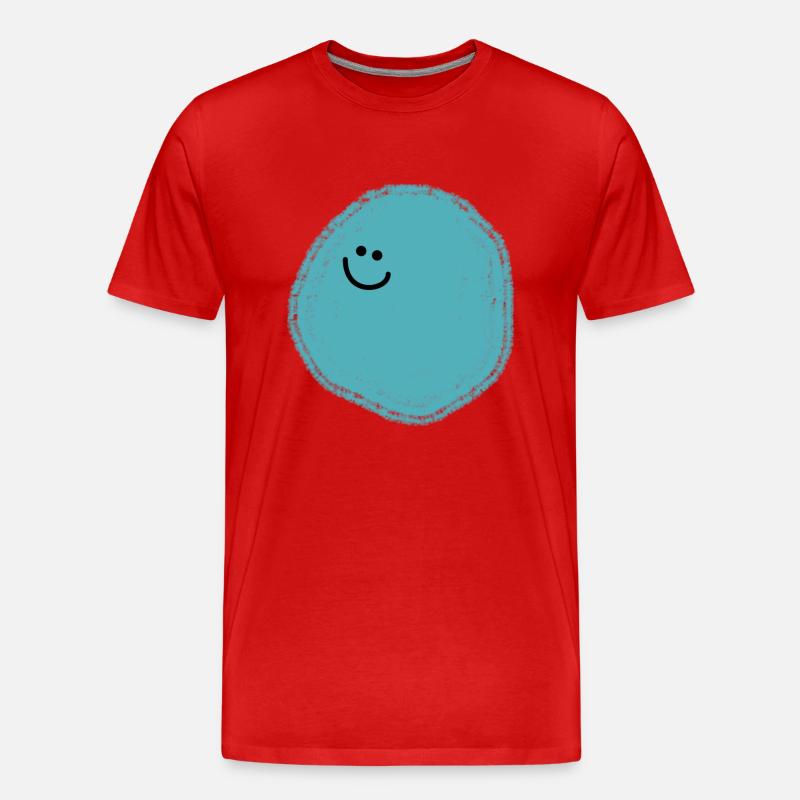 Tiego (Blauer Ball) - Männer Premium Bio T-Shirt - Rot