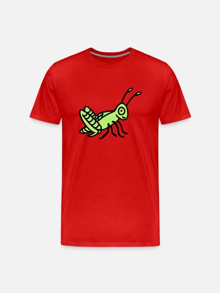 Grasshopper - Men's Premium Organic T-Shirt - red