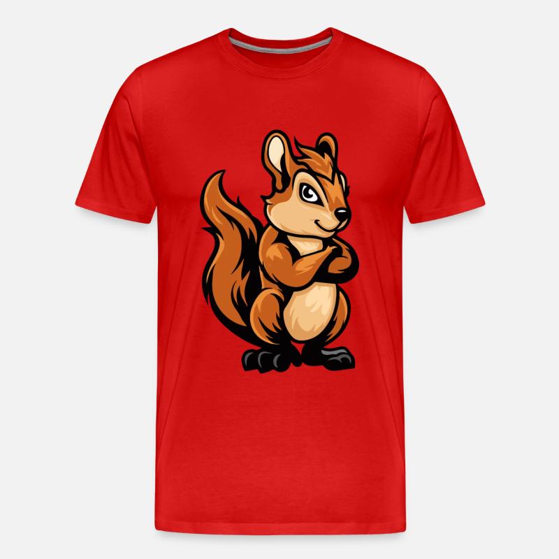 Squirrel Comic - Men's Premium Organic T-Shirt - red