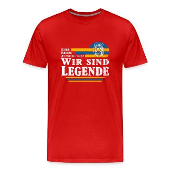 Braunschweig Fußball Aufstieg 2022 - Männer Premium Bio T-Shirt - Rot - Vorne - Damien (186cm)