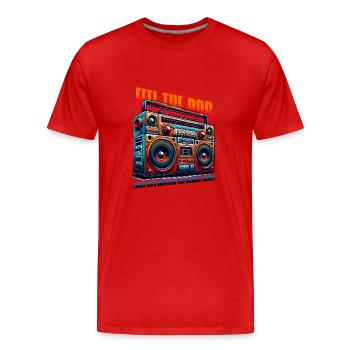 Feel The 80s für 80s Fans - Männer Premium Bio T-Shirt - Rot - Vorne - Damien (186cm)