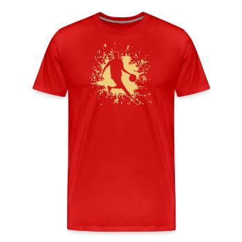 Basketball - Männer Premium Bio T-Shirt - Rot - Vorne - Damien (186cm)