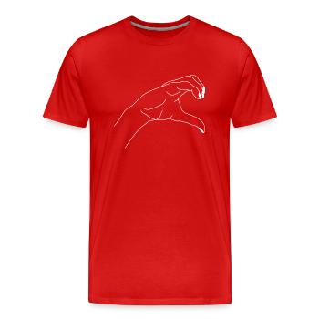 Main - T-shirt bio Premium Homme - rouge - Devant - Damien (186cm)