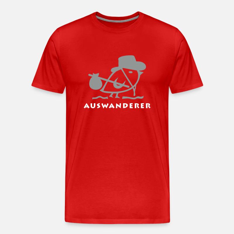 TWEETLERCOOLS - Auswanderer - Männer Premium Bio T-Shirt - Rot
