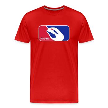 pro gaming - Men's Premium Organic T-Shirt - red - Front - Damien (186cm)